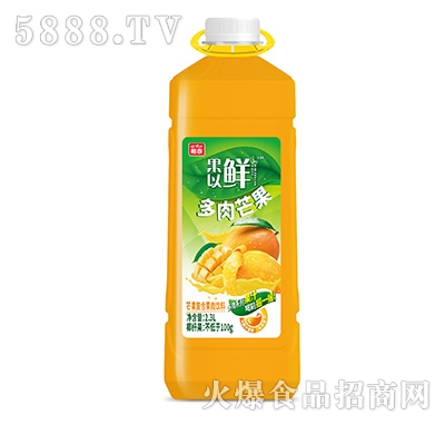 椰泰果以鮮芒果復(fù)合果肉果汁2.3L