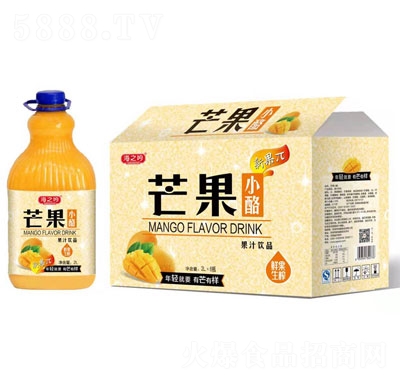 海之吟芒果小酪果汁飲品2L×6瓶