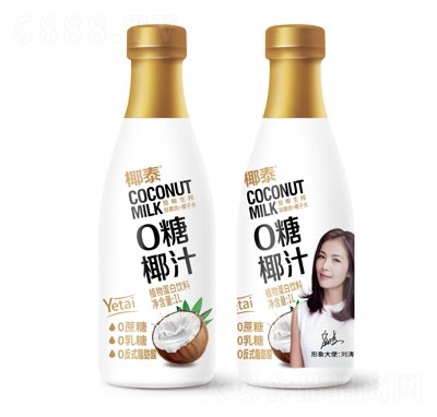 椰泰0糖椰汁植物蛋白飲料1L（瓶）