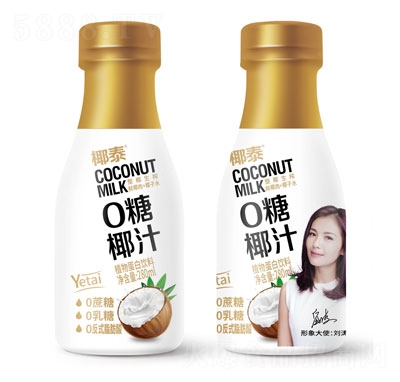 椰泰0糖椰汁植物蛋白飲料280ml（瓶）