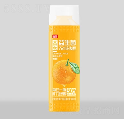 艾爾牧益生菌鮮橙發(fā)酵果汁380ml