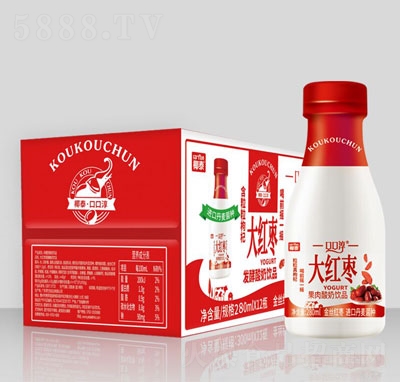 口口醇大紅棗果肉酸奶飲品280mlx12