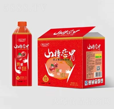 海之吟山楂戀胃果肉果汁飲料1L×6瓶