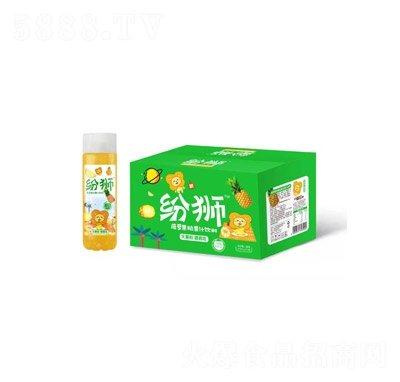 紛獅菠蘿果粒果汁飲料410ml×15瓶