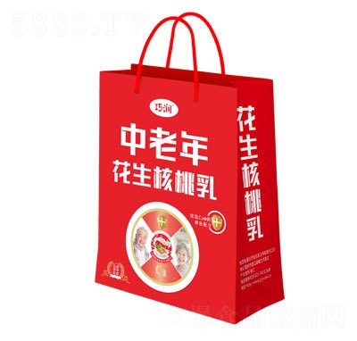 巧潤中老年花生核桃乳低糖復合蛋白飲品禮袋