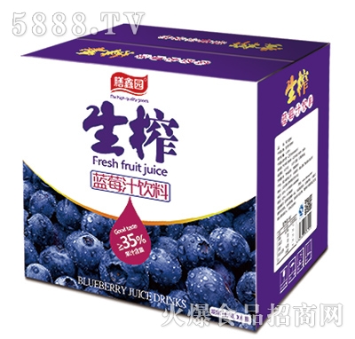 膳鑫園生榨藍(lán)莓汁飲料1.5Lx6瓶