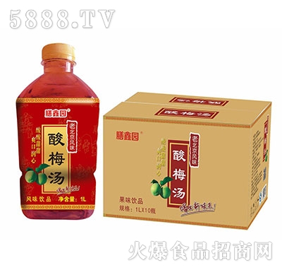 膳鑫園酸梅湯風(fēng)味飲品1Lx10瓶裝