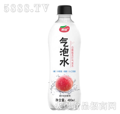 鮮綻白桃味蘇打氣泡水480ml