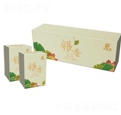 萬(wàn)松堂銀杏沙棘茶沖飲品養(yǎng)生茶盒裝
