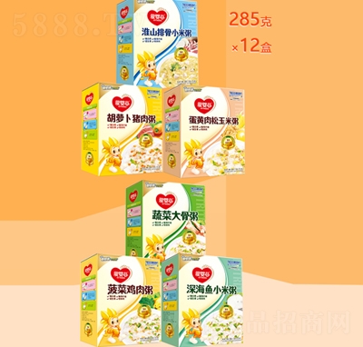 愛(ài)嬰谷多口味速食粥285克方便速食食品