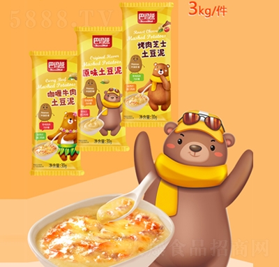 巴瑪熊多口味土豆泥3kg方便速食食品