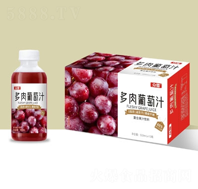 眾雪多肉葡萄汁復(fù)合果汁飲料500mlX15