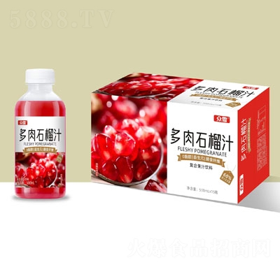 眾雪多肉石榴汁復(fù)合果汁飲料500mlX15