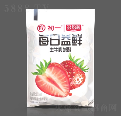 初一&多給粒每日益鮮草莓味乳酸菌飲品100ml