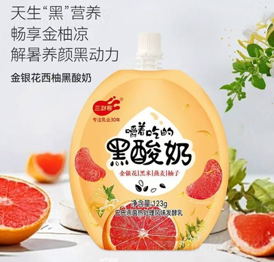 三劍客金銀花黑酸奶123g